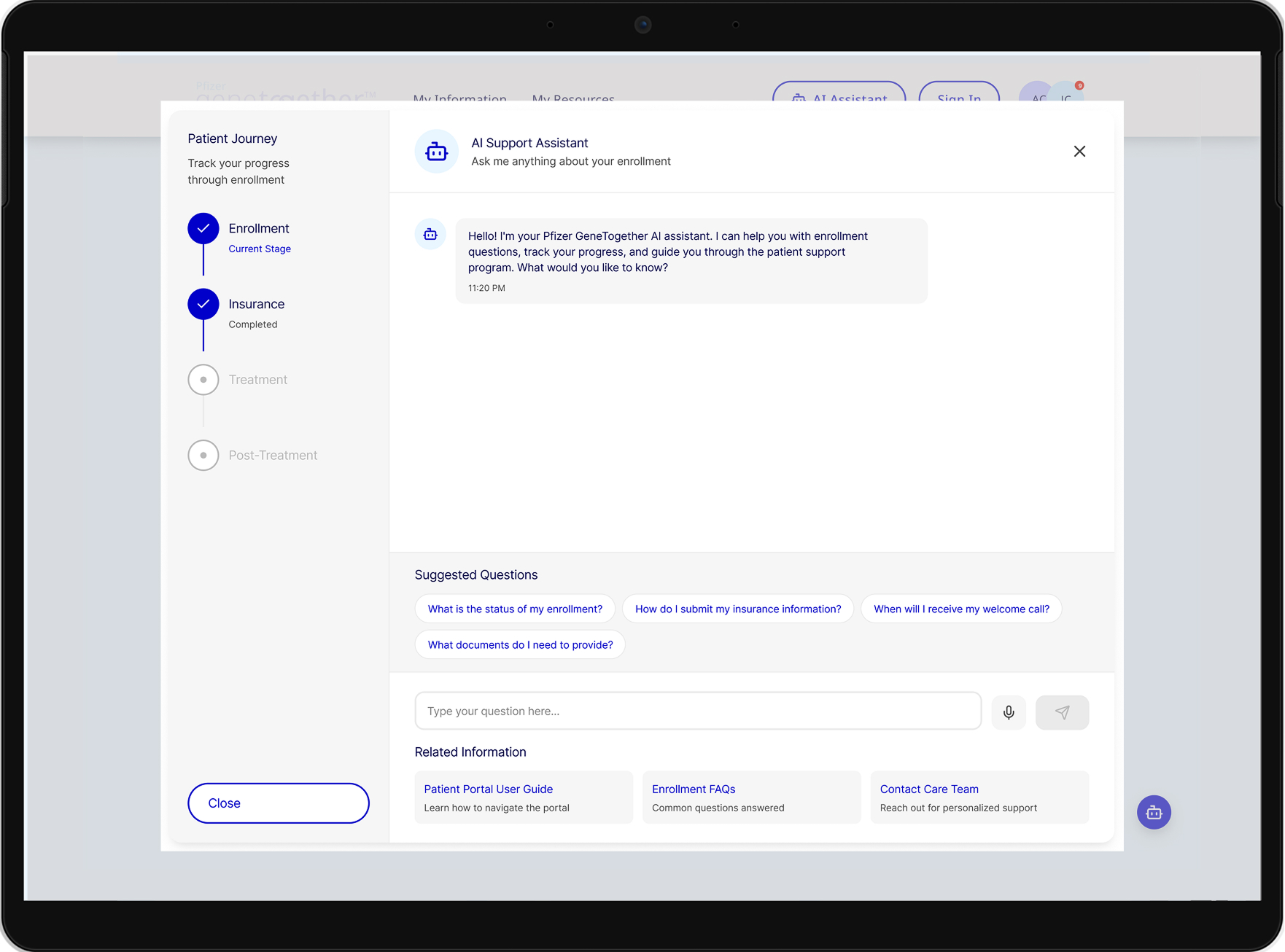AI Chatbot Assistant Concept